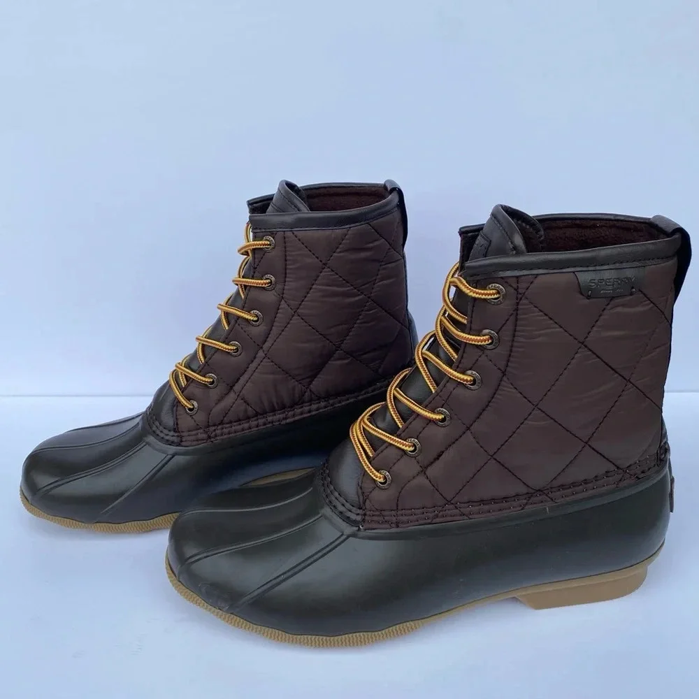 Sperry‎ Men Top Sider Saltwater Nylon Brown Duck Boots quilted size 11